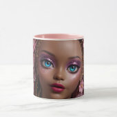 スパークリーグリッターと花 マグカップ (中央)