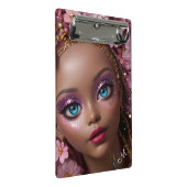 スパークリーグリッターと花 ミニクリップボード (アングル)