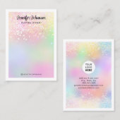 スパークリーグリッタージュエリーホルダーイヤリングレインボー 名刺 (正面/裏面)