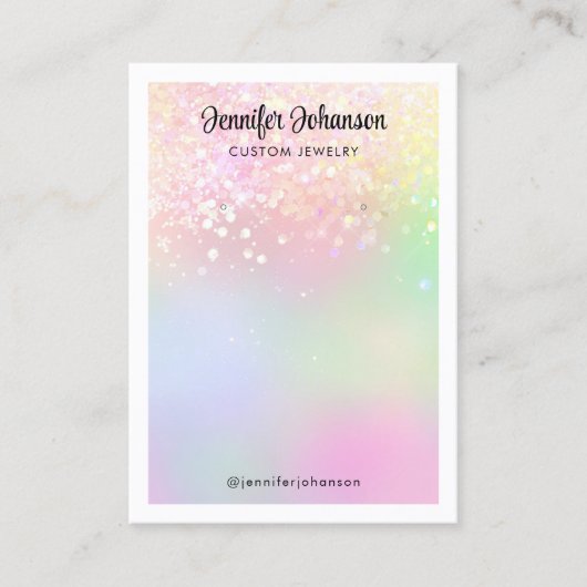 スパークリーグリッタージュエリーホルダーイヤリングレインボー 名刺 (正面)