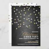 スパークリーグリッタードットクリスマスパーティの招待状 招待状 (正面/裏面)