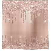 スパークリーグリッタードリップスピンクローズ金ゴールド赤面グラム シャワーカーテン (正面)