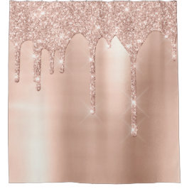 スパークリーグリッタードリップスピンクローズ金ゴールド赤面ルクス シャワーカーテン