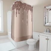 スパークリーグリッタードリップバラ金ゴールドスキニーガーリー シャワーカーテン (インサイチュ)