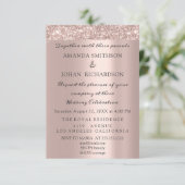 スパークリーグリッターバラ金ゴールドエレガントウェディンググリッター 招待状 (スタンド正面)