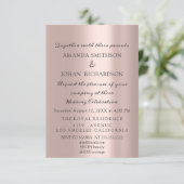 スパークリーグリッターバラ金ゴールドエレガントウェディングユニーク 招待状 (スタンド正面)