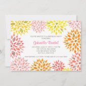 スパークリーグリッターフローラフィフティーファボウス誕生日 招待状 (裏面)