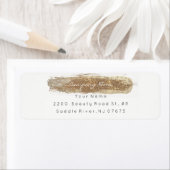 スパークリーグリッターブライトアイボリーフォキシアーリターンアドレス ラベル (インサイチュ)