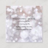 スパークリーグリッター模様のカバー スクエア名刺 (裏面)