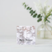 スパークリーグリッター模様のカバー スクエア名刺 (スタンド正面)