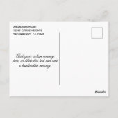 スパークリーシルバーグリッターターコイズフォイルサンクス ポストカード (裏面)