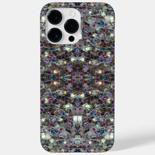 スパークリーシルバーモザイクマンダラビリンブ抽象 Case-Mate iPhoneケース (裏面)