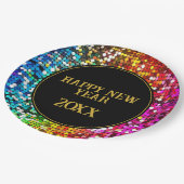 スパークリーシークインカスタムズパーティー ペーパープレート (アングル)