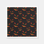 スパークリージャックオランタン顔ハロウィンパターン スタンダードカクテルナプキン (正面)