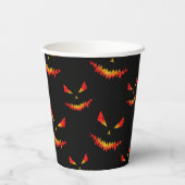 スパークリージャックオランタン顔ハロウィンパターン 紙コップ (裏面)