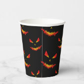 スパークリージャックオランタン顔ハロウィンパターン 紙コップ (右)