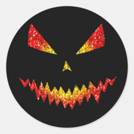 スパークリージャックオランタン顔ハロウィーン ラウンドシール