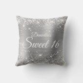 スパークリースシルバーグリッターとフォイルスウィート16 クッション (裏面)