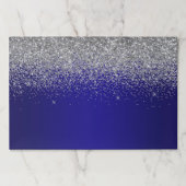 スパークリースシルバーグリッターインディゴブルーグラデーション ペーパーパッド (正面)