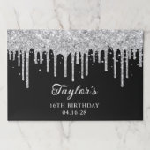 スパークリースシルバーグリッタードリップス16誕生日 ペーパーパッド (正面)