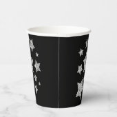 スパークリースシルバースタークリスマスホリデーズブラック 紙コップ (右)