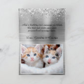 スパークリースシルバーファミリーフォトハッピーバースデー カード (内部)