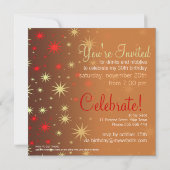 スパークリースターズパーティー誕生日招待状 招待状 (裏面)