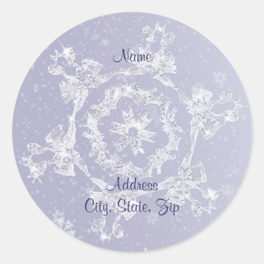 スパークリースノーフレーク住所 シール (正面)