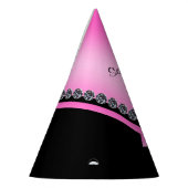 スパークリーダイヤモンド&ピンクボウブライダルシャワー パーティーハット (左)