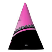 スパークリーダイヤモンド&ピンクボウブライダルシャワー パーティーハット (右)