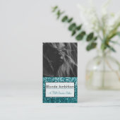 スパークリーティール(緑がかった色)|グリッターフォトスタイリスト|メイクアップアーティスト 名刺 (スタンド正面)