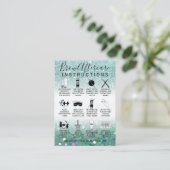 スパークリーティール（緑がかった色）グリーングリッターブローズアフターケアアイコン 名刺 (スタンド正面)