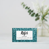 スパークリーティール（緑がかった色）シークイン|グリッターカスタム紹介カード 紹介カード (スタンド正面)