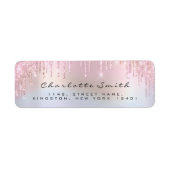 スパークリードリップバラピンク差出人住所自筆証書 ラベル (正面)