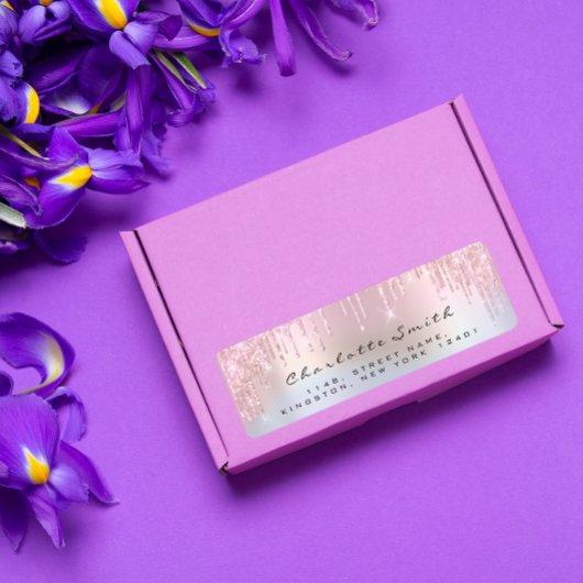 スパークリードリップバラピンク差出人住所自筆証書 ラベル