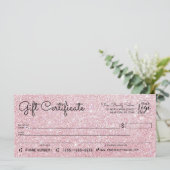 スパークリーバラ金ゴールドグリッターチェックギフト証明書 (スタンド正面)