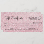 スパークリーバラ金ゴールドグリッターチェックギフト証明書 (正面/裏面)