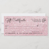 スパークリーバラ金ゴールドグリッターチェックギフト証明書 (正面)