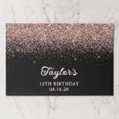 スパークリーバラ金ゴールドグリッターブラック12誕生日 ペーパーパッド (正面)