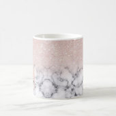 スパークリーバラ金ゴールドグリッターマーブルグラデーション コーヒーマグカップ (中央)