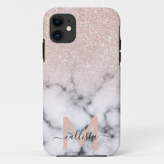 スパークリーバラ金ゴールドグリッターマーブルグラデーション iPhone 11 ケース