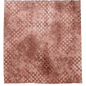 スパークリーバラ金ゴールドサークルピンクラグジュアリースパークルガール シャワーカーテン (正面)