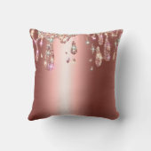 スパークリーバラ金ゴールドドリップ |ダイヤモンドグリッターオンSaten クッション (裏面)