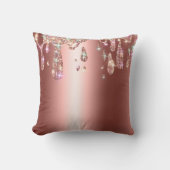 スパークリーバラ金ゴールドドリップ |ダイヤモンドグリッターオンSaten クッション (正面)