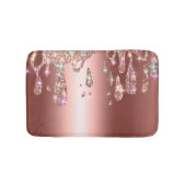 スパークリーバラ金ゴールドドリップ |ダイヤモンドグリッターオンSaten バスマット (正面)