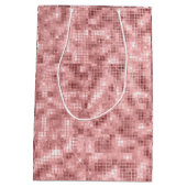 スパークリーバラ金ゴールドピンクラグジュアリースパークルガーリーパーティー ミディアムペーパーバッグ (裏面)