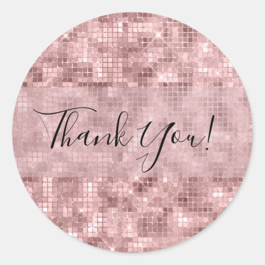 スパークリーバラ金ゴールドピンクラグジュアリースパークルガーリーパーティー ラウンドシール (正面)