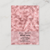 スパークリーバラ金ゴールドピンクラグジュアリースパークルガーリー 名刺 (裏面)