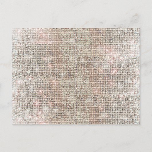 スパークリーフェイクシルバーシークイン葉書 ポストカード (正面)