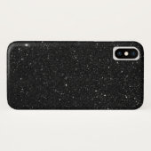 スパークリーブラックグリッター光沢 Case-Mate iPhoneケース (裏面(横))